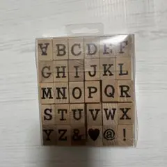 木製アルファベットスタンプセット