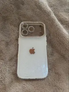 iPhone17pro用ケース ラインストーン付き ラメ入り