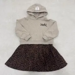 xgirl フード付きレオパードワンピース