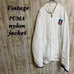 【375】PUMAプーマナイロンジャケットホワイト2XL