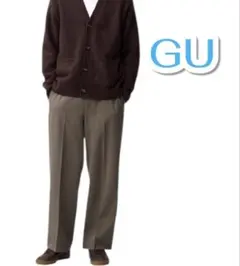 【美品】GU ワイドスラックス(丈標準69.5～73.5cm)