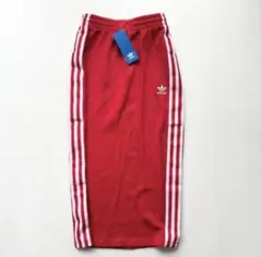 新品！adidas 3本ライン レッドロングスカートのサムネイル