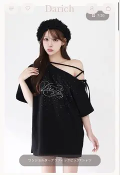 Darich ワンショルダーグラフィックビッグTシャツのサムネイル