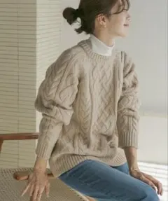 URBAN RESEARCH DOORSケーブルニットセーター