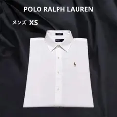 ラルフローレン 半袖 シャツ ワイシャツ ホワイト ボタンダウン XS　4253