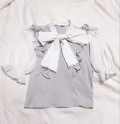 【NOÉMIE】ボウタイブラウス
