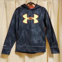 SM アンダーアーマーロゴ パーカー STORM 撥水 反射ロゴ 裏起毛