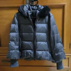 ダウンジャケット Black フード付き