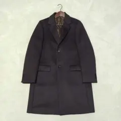 美品　グリーンレーベルリラクシング　千鳥格子柄　チェスターコート　Мサイズ