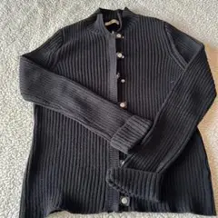 ESPIE リブ編みカーディガン サイズ46 ブラック　お値下げ中