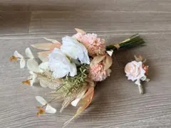造花ブーケ＆ブートニアセット