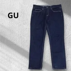 美品　ジーユー　GU ストレートデニム　ジーンズ　薄手　大きめ　カジュアル　春夏