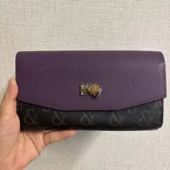 Pinky&Dianne 長財布 パープル×ブラウン