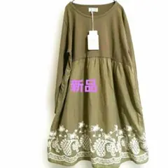 HEART MARKET カーキ 長袖　チュニック 森ガール