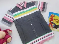 LL【新品・未使用】Van Jacket　クレイジーボーダー　半袖BD　アイビーのサムネイル