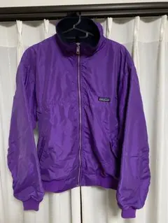 美品90s USA製 パタゴニア シェルドシンチラジャケット R 紫×濃紺