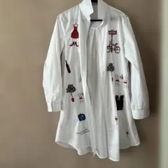 極美品】ピエールバルマンパリ 半袖シャツ ブラウス 麻 総柄 