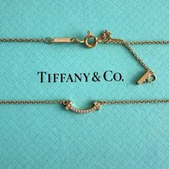 ☆美品Tiffany T スマイルブレスレット ダイヤモンドローズゴールドk18 