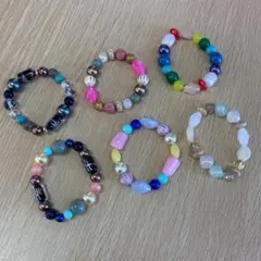 美品 ペアブレスレット 3種セット まとめ売り ビーズアクセサリー