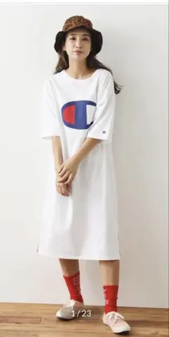 新品★ Champion Football ロデオクラウン　ワンピース 白