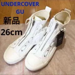 新品 GU UNDERCOVER ハイカットスニーカー オフホワイト 26cmのサムネイル