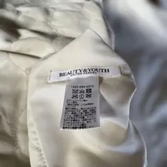BEAUTY&YOUTH アイボリー キルティングジャケット