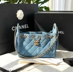 CHANEL デニム マトラッセ チェーンショルダーバッグ