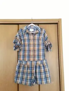 【JILLSTUART】　ショートパンツ　チェック柄半袖オールインワンのサムネイル