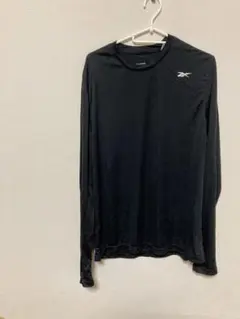 Reebok ブラック ロングスリーブ Tシャツ【M】メンズ古着トレーニング