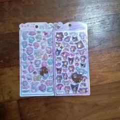 正規品　サンリオキャラクターズ　日焼けキティ うるちゅるpopシール2枚セット