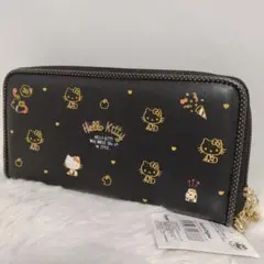 ✨未使用タグ付き✨ ハローキティ 長財布 ラウンドジップ ハートジップ ブラック
