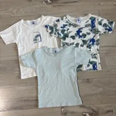 プチバトー　 肌着　半袖インナー　95cm ３枚セット　ねこ