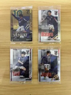 日本代表 サッカートレーディングカード4枚セット
