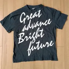 140 男の子 メッセージプリント Tシャツ 黒　　ブラック