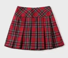 SHEIN プリーツスカート 赤チェック JP-L(S)
