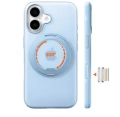 TORRAS iPhone 16 ケース カメラコントロールボタン付き ブルー