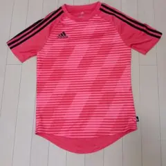 adidas サッカーウェア ピンク 半袖　160のサムネイル