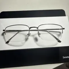 シルバー メタルフレーム メガネ