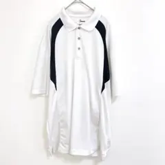 ポロシャツ【XL】半袖 ビッグサイズ 白 ポリエステル スポーツのサムネイル