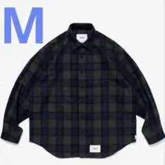 WTAPS TXT 01 LS チェックシャツ OLIVE DRAB S - メルカリ
