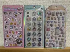 スヌーピー ボンボンドロップシールコットンパフィーシールおはじきシール3点セット