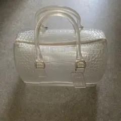 SALE フルラ　FURLA キャンディバッグ　透明　クリア　クロコ　レア