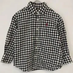 ラルフローレン 長袖シャツ チェック柄 100cm ブラック