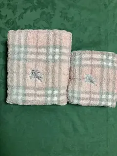 BURBERRY タオル2枚セット ノバチェックピンク