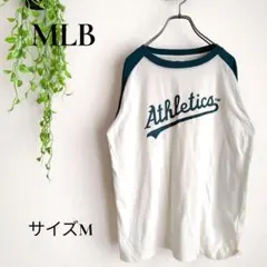 b2913MLB オークランド・アスレチックスラグランTシャツM七分袖バイカラーのサムネイル