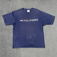 【極希少】90s トミーヒルフィガー USA製 Tシャツ ネイビー 鬼フェード