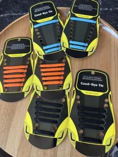 結ばない靴紐　シリコン製　３種