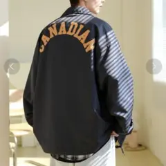 DISCUS ATHLETICルーズシルエット ロゴプリントジャケット ᒪ