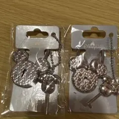 香港ディズニー ミッキー ミニー キーホルダーセット