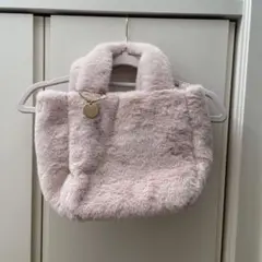 しまむら ファーバッグ ピンク